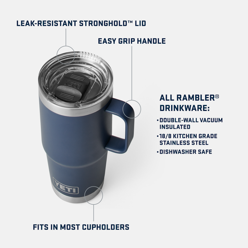 YETI Rambler® 20 oz (591 ml) Travel Mug Reef Blue