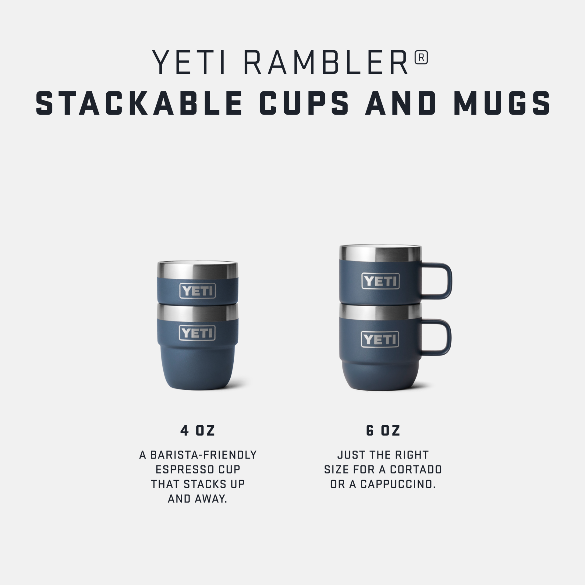 YETI Rambler® 6 oz (177 ml) Stackable Mugs Black